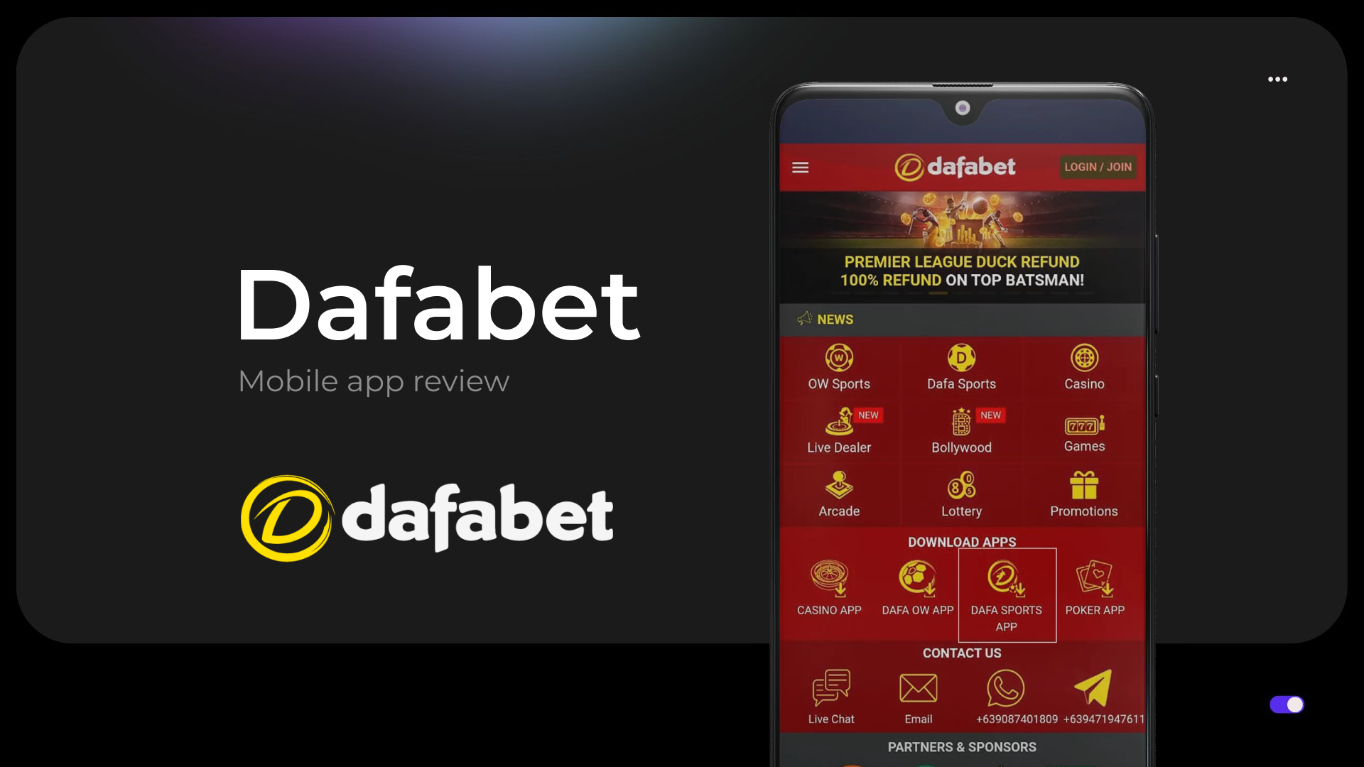 Dafabet App Review