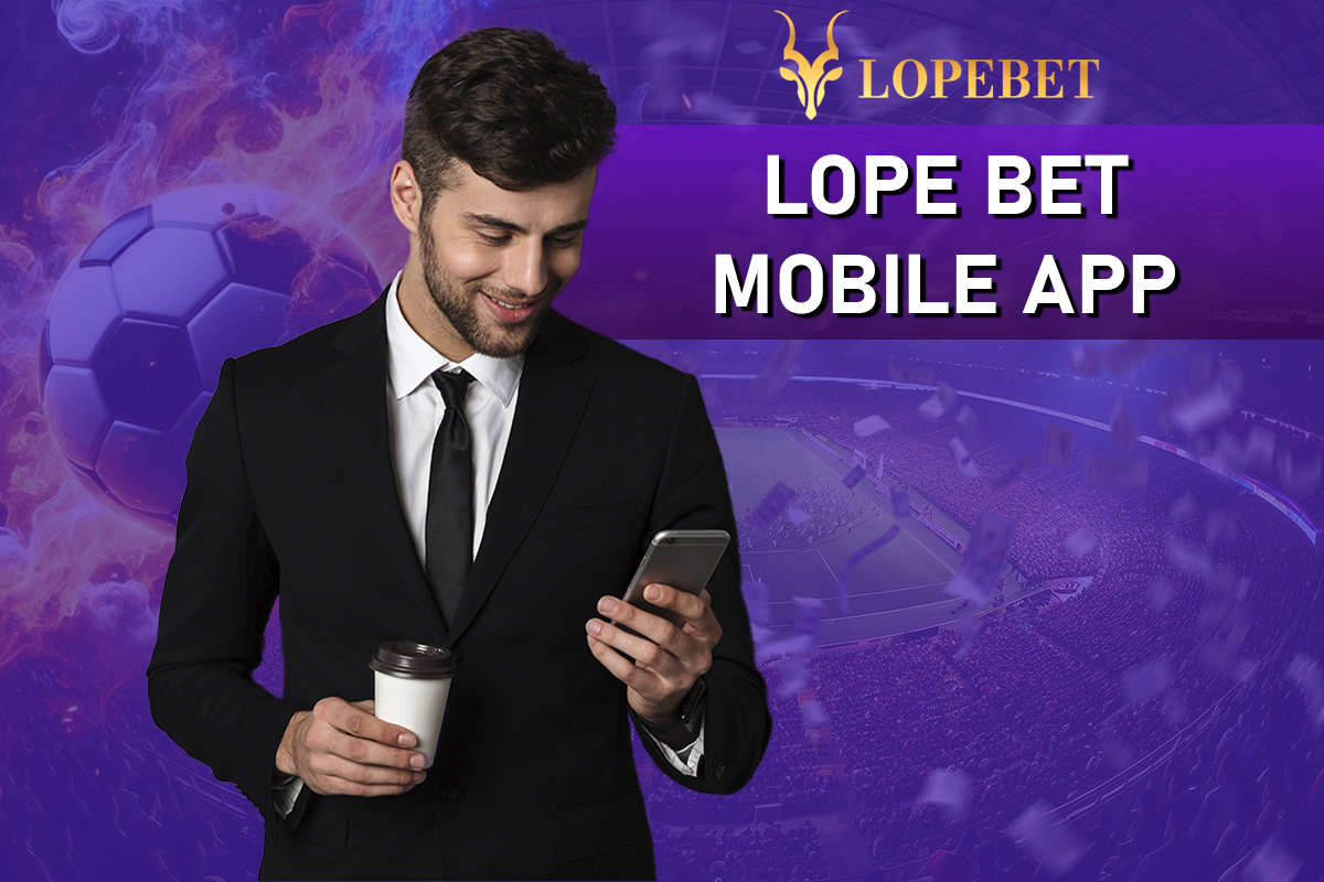 A smartphone displaying the Lope Bet mobile app interface, showcasing its user-friendly design and betting options.