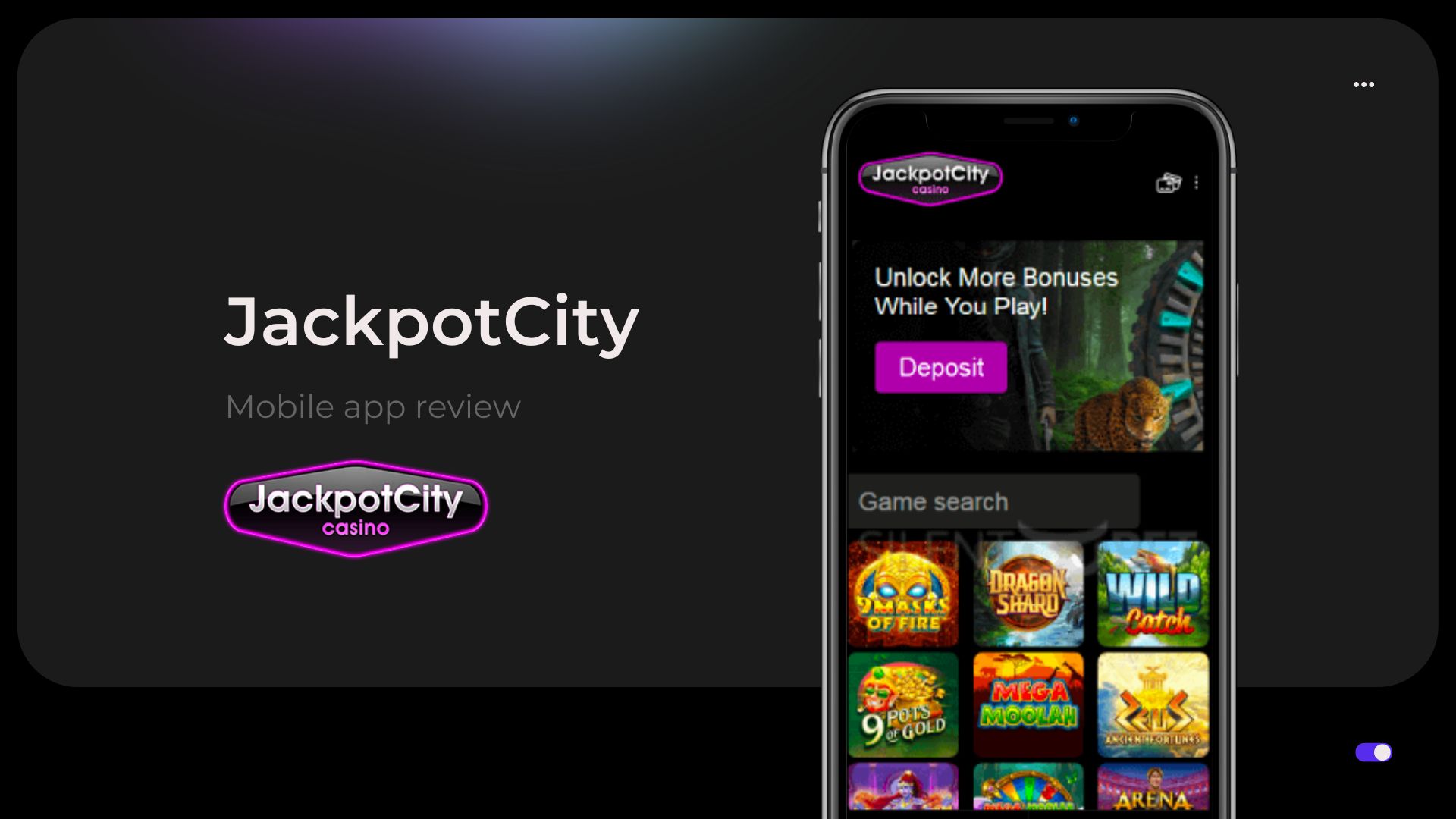 Jackpotcity mobile casino welcomes you!