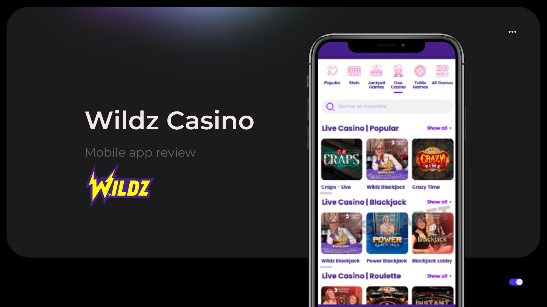 Info about Wildz Casino App